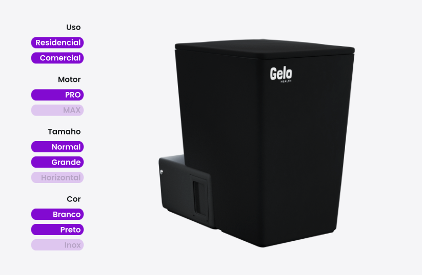 Comprar banheira de gelo pro grande preta crioterapia da Gelo Health