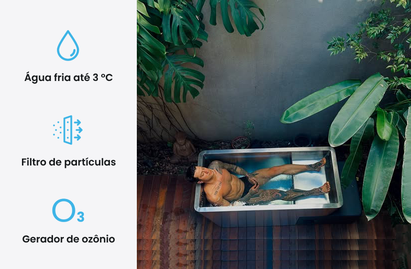 Comprar banheira de gelo horizontal cyber crioterapia da Gelo Health
