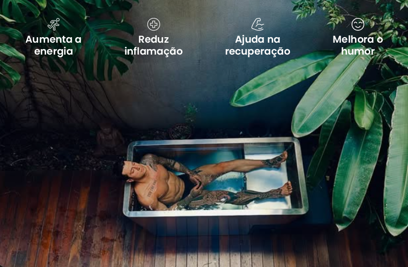 Comprar banheira de gelo horizontal cyber inox crioterapia da Gelo Health