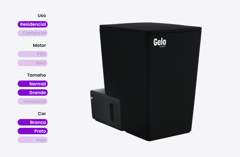 Comprar banheira de gelo pro grande preta crioterapia da Gelo Health