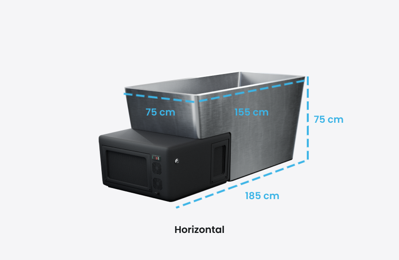 Comprar banheira de gelo horizontal cyber crioterapia da Gelo Health