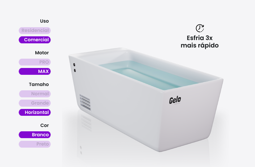 Comprar banheira de gelo crioterapia da Gelo Health